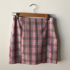 plaid mini skirt